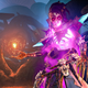 A woman charges up a spell in Tiny Tina's Wonderlands, one of the video games coming out in March 2022.